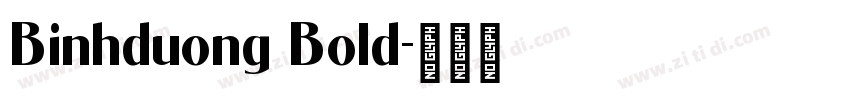 Binhduong Bold字体转换